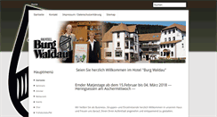 Desktop Screenshot of hotel-burg-waldau.de