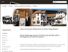 Tablet Screenshot of hotel-burg-waldau.de